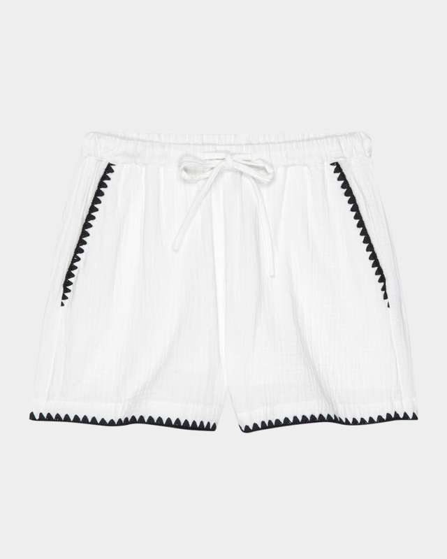 Sunny Embroidered Gauze Shorts